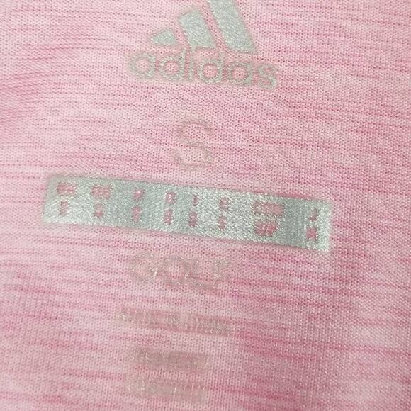 Adidas Pink Fade Quarter Zip Long Sleeve Activewear Top Zippered Pockets Size S - Picture 4 of 4